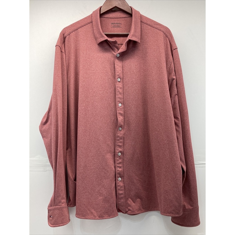 UNTUCKIT PERFORMANCE TEE BUTTON DOWN SHIRT SIZE XXXL 3XL TERRA STRETCH - Picture 3 of 11